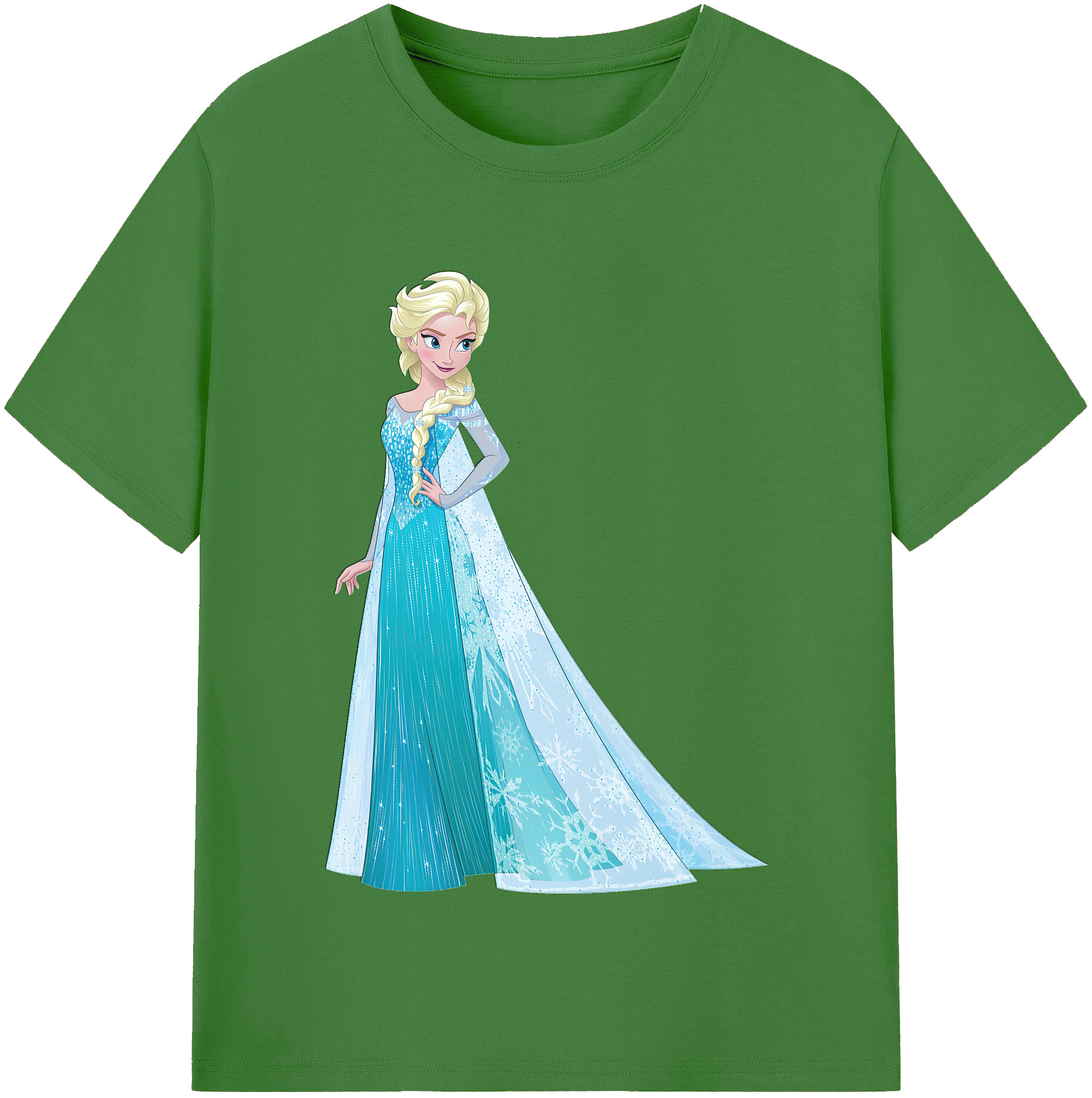 （画像用） アナと雪の女王 アンナ エルサ Frozen Anna Elsa レディースカジュアルプリントTシャツ（綿100％）
